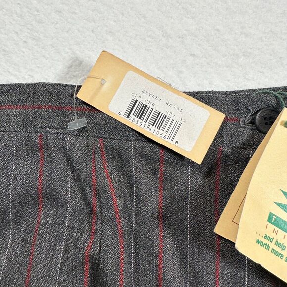 BCBG Max Azria Pencil Skirt Women's Size 12 Gray Vertical Stripe New - Picture 9 of 10
